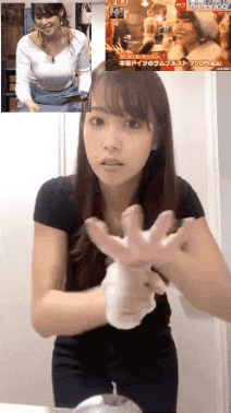 【GIF】女子アナウンサー、手洗い動画を上げるも手コ〇にしか見えない