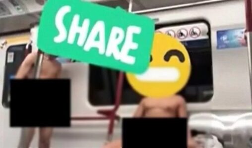 地下鉄の中でカップルが性行為する動画がSNSに拡散、警察が捜査に着手