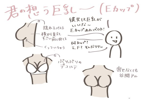 【夢】『男性の思う“Eカップ巨乳”』と現実のギャップを元下着販売員がぶっちゃけ。